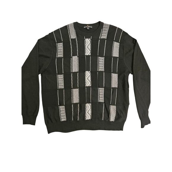 Stacy Adams Other - Stacy Adams xxl mens wool blend checker grandpa sweater retro vintage 2xl